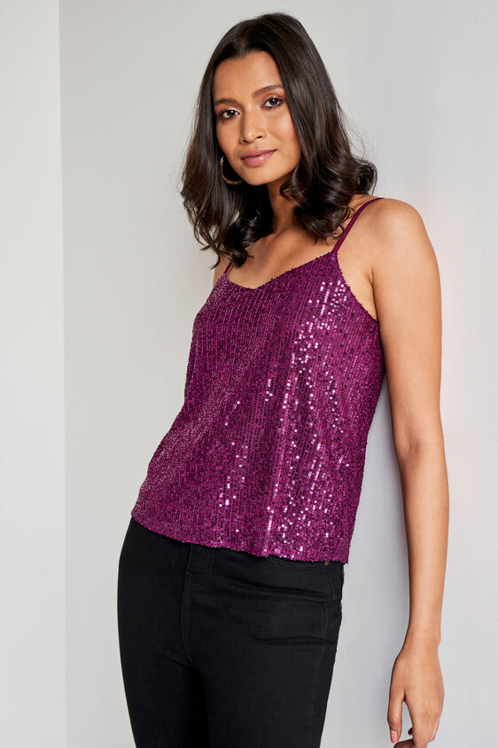 Straight Geometric Top, Purple, image 4